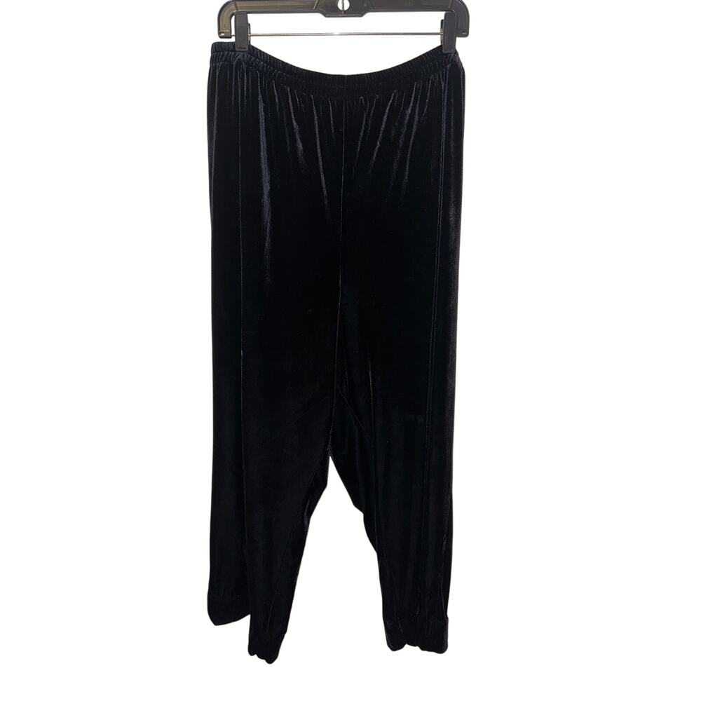 ⭐️ Women’s R&M Richards BlaCk Velour Dress Pants Size 24W Party Holiday